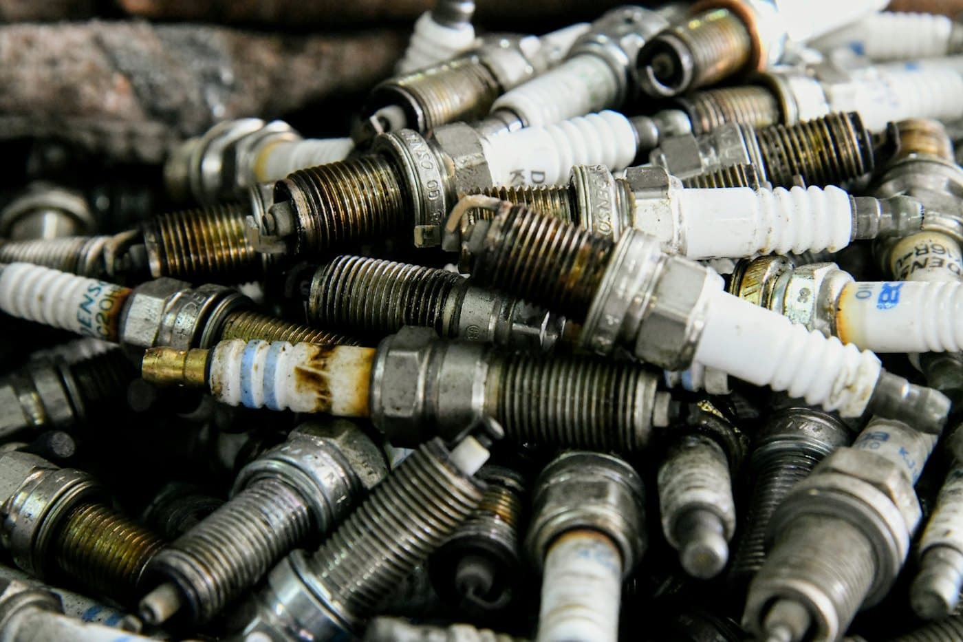 A pile of spark plugs