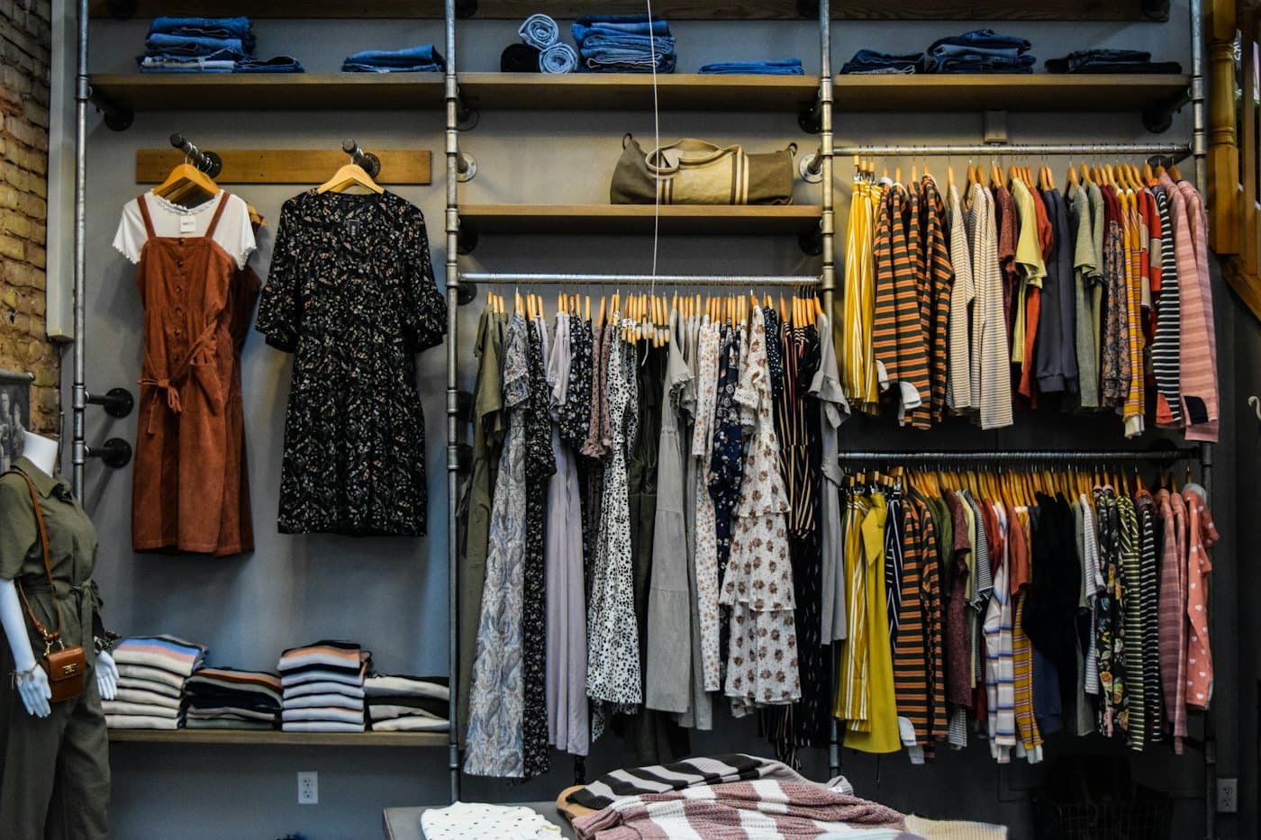Racks of clothes