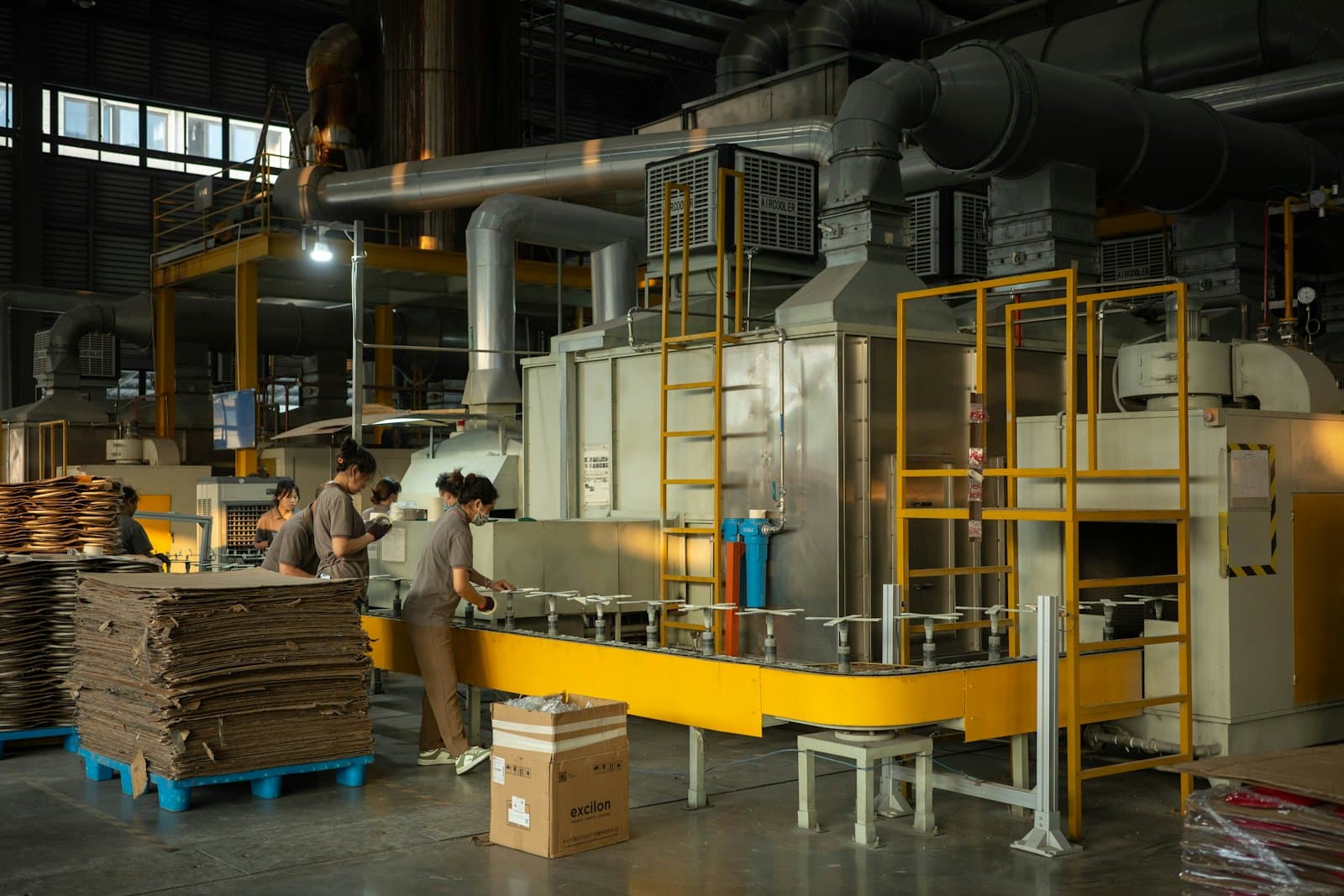 A production line inside a factory